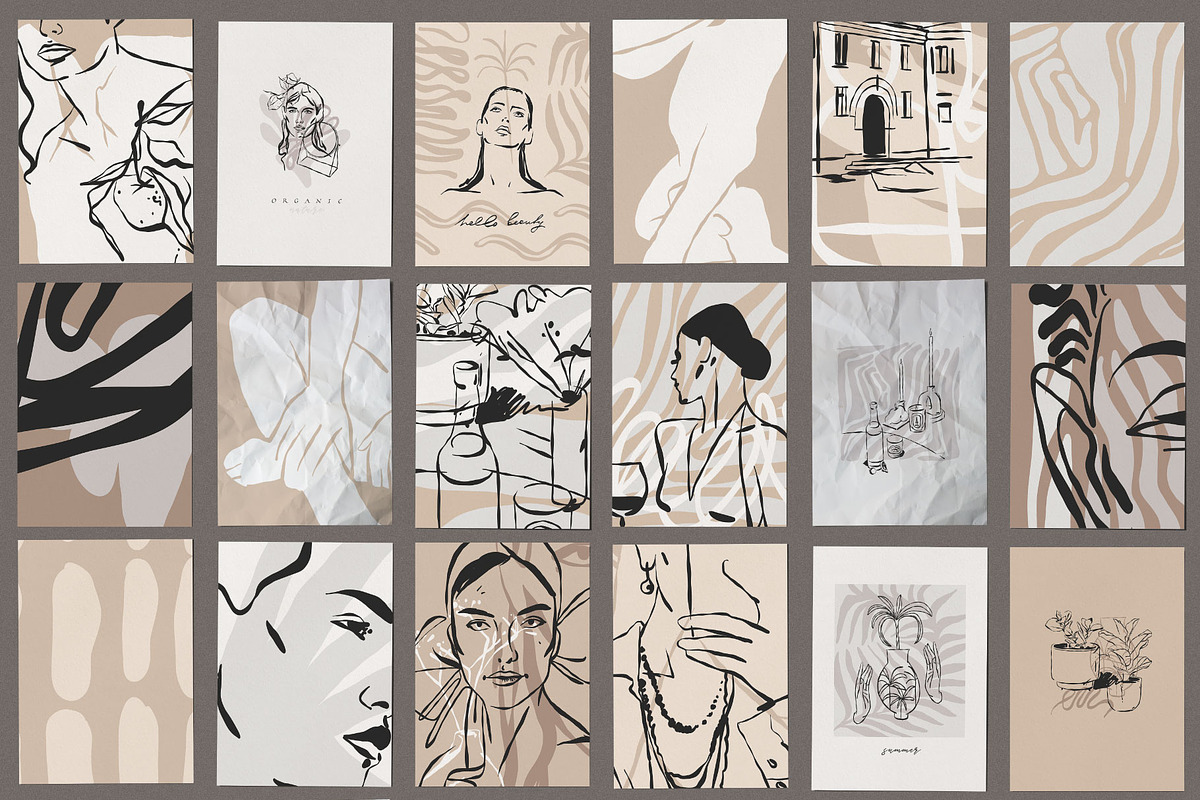 Feminine abstract poster gallery, a Person Illustration by Anastasy_helter (Photo 5 of 32)