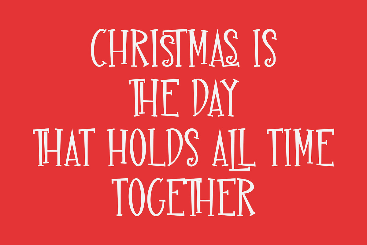 Clechas Christmas Display Font, a Serif Font by Maulana Creative (Photo 3 of 7)