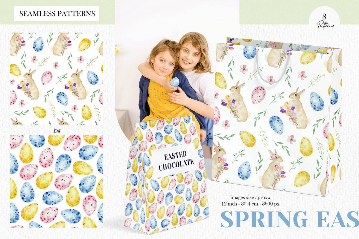 Spring Easter Pattern Floral Animal, a Pattern Graphic by AnnaTkachi (Photo 3 of 6)