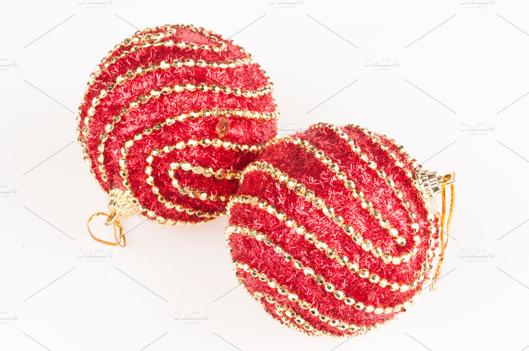 Decorated Red Baubles