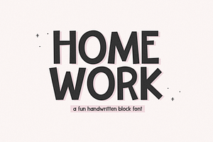 Homework Fun Block Font