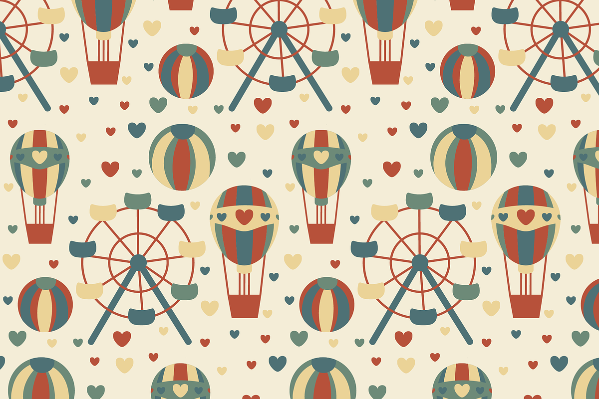 Seamless Pattern of Amusement Park E, a Texture Illustration by JYa_Design (Photo 1 of 3)