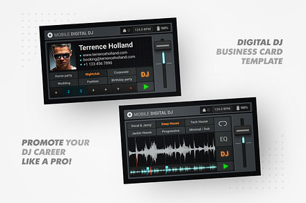 Digital DJ Business Card Template