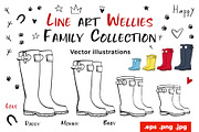 Line Art Wellies. Simple & Outline, an Outline Icon by Sopelkin (Thumbnail 1 of 3)