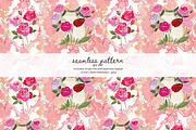 Rococo floral seamless pattern, a Pattern Graphic by Pink Studio Art (Thumbnail 1 of 4)