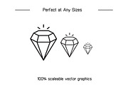Wedding and Valentine Line Icons Set, an Outline Icon by Designfour (Thumbnail 7 of 8)