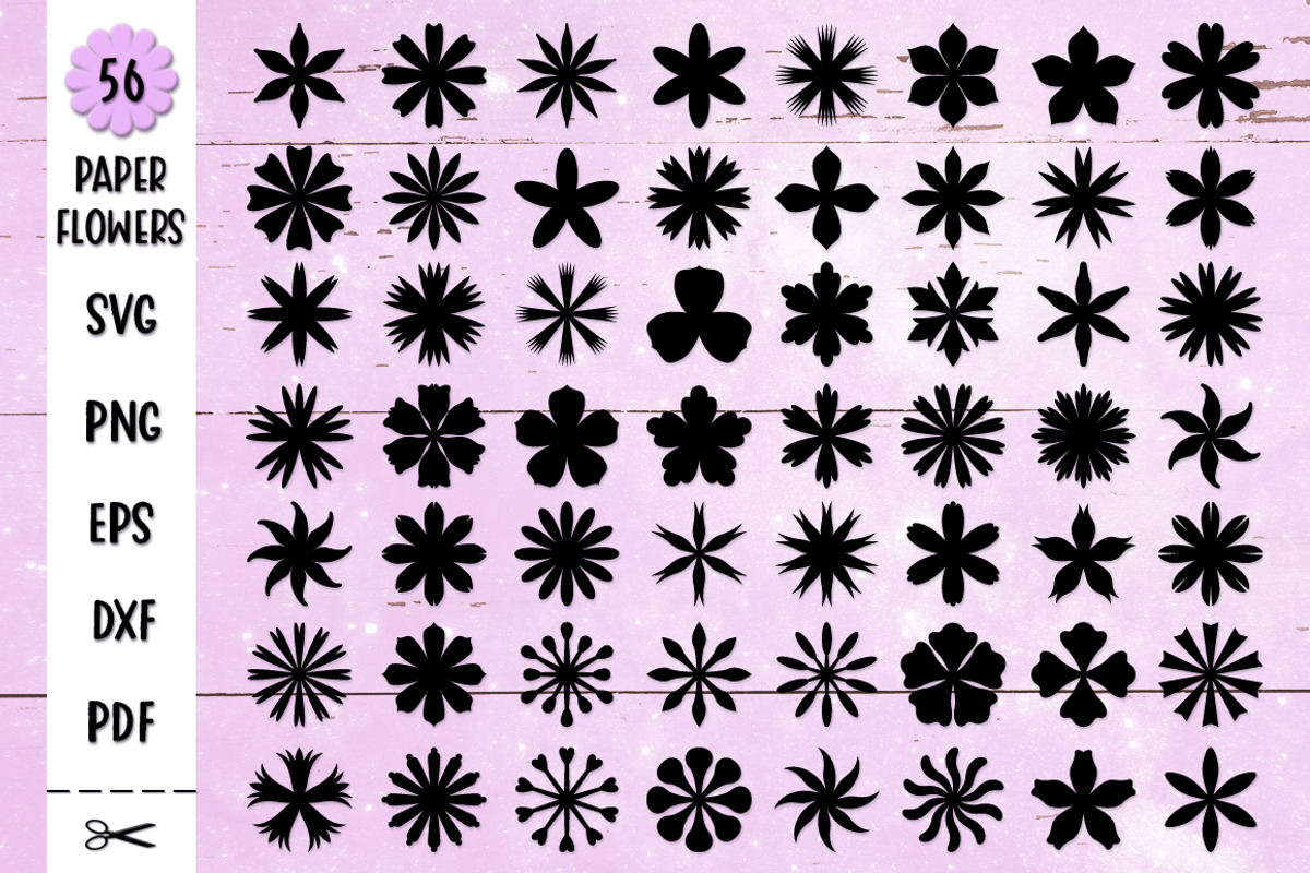 Flowers Silhouette Paper Cut, an Illustration by Digital_Craftyfox (Photo 2 of 6)