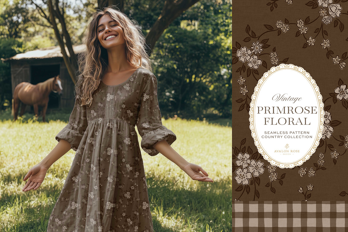 Vintage Floral Country Patterns, a Pattern Graphic by Eclectic Anthology (Photo 9 of 13)