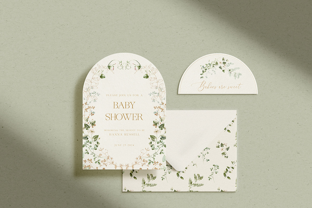 Watercolor Wildflower Floral Green, a Decorative Illustration by Veris Studio (Photo 6 of 15)