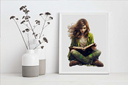 15 Watercolor Bookworms Clipart, an Illustration by Moon Studio (Thumbnail 3 of 11)