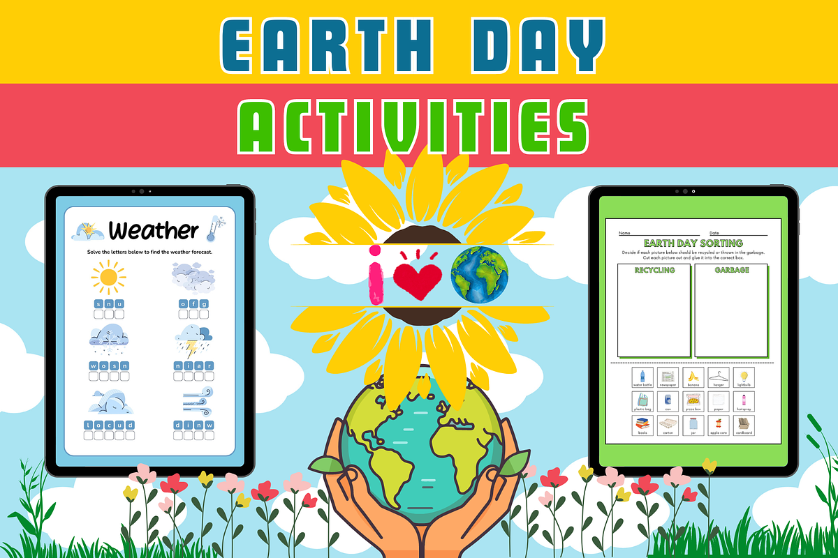 Earth Day Activities Worksheets, a Templates & Theme by Premium Digital Templates (Photo 2 of 4)