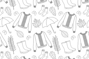 Autumn Seamless Pattern. Autumn SVG