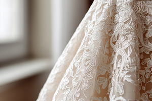 Delicate lace wedding dress., a Beauty & Fashion Photo by MistyDay