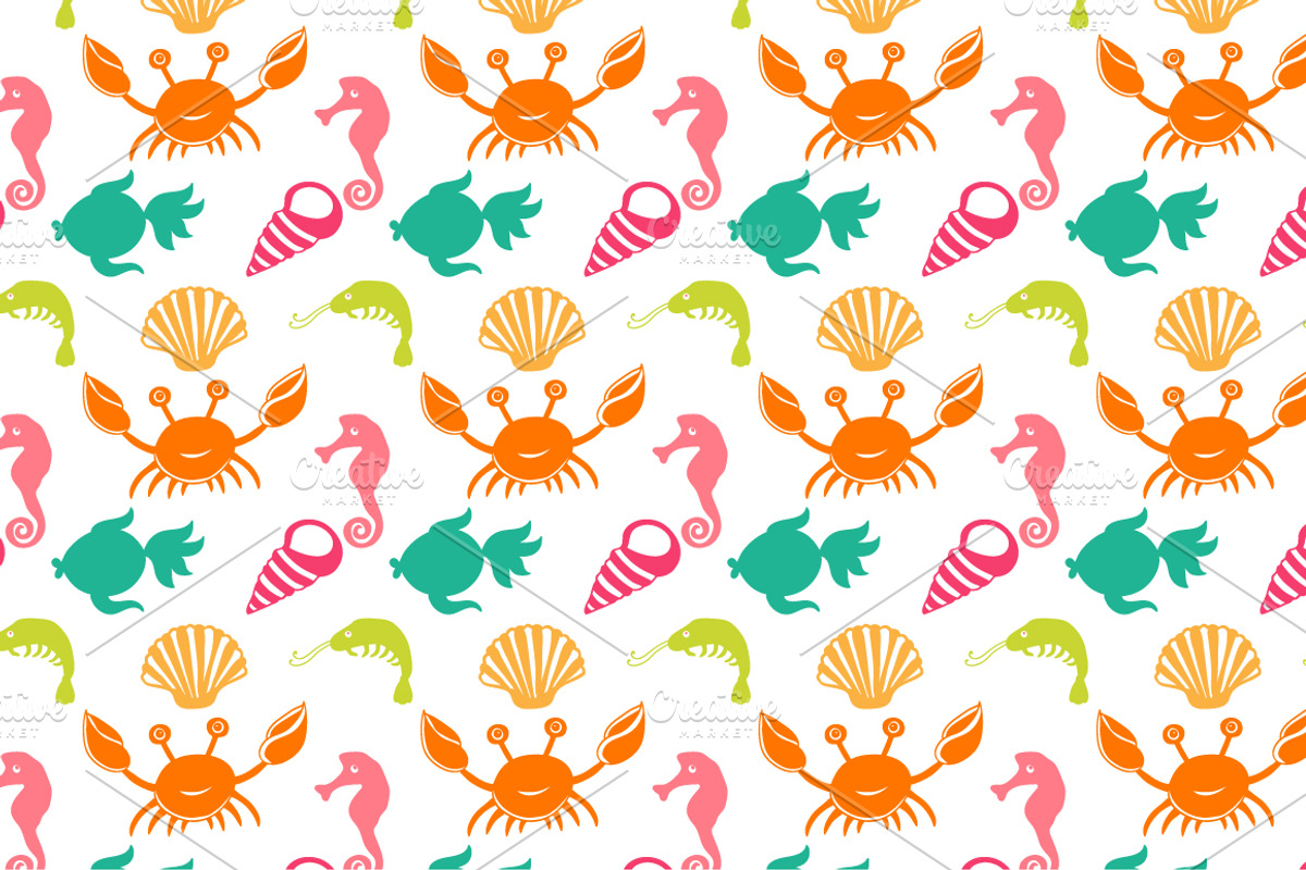 Pattern with sea live preview 3