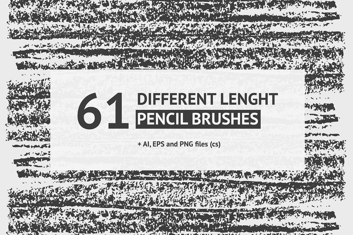 61 textured vector pencil bruhes, a Brush Add-On by bum katrin (Photo 1 of 3)