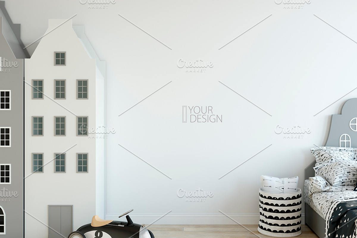 KIDS WALL & FRAMES Mockup Bundle - 3, a Print Template by Yuri-U (Photo 24 of 33)