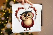 Whimsical Valentine Owl Clipart, an Illustration by OK Design (Thumbnail 4 of 6)