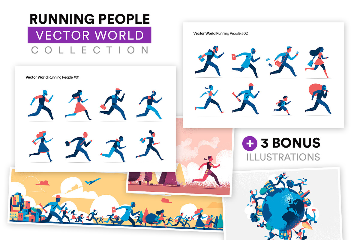 Running People - Vector World, a Person Illustration by Hurcastock! (Photo 1 of 7)
