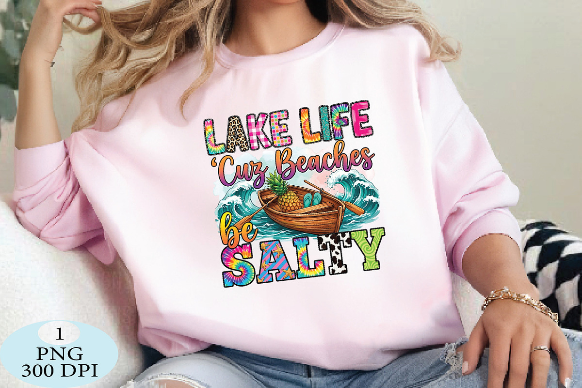 Lake life 'cuz beaches be salty png, a Seasonal Illustration by Daily.Designs (Photo 3 of 4)