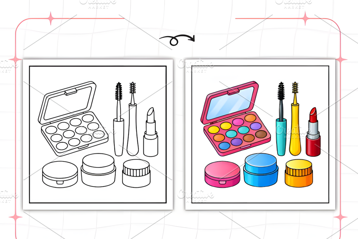 Dessert Bold and Easy Coloring Pages, a Decorative Illustration by Ink Gallery (Photo 2 of 8)