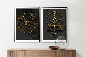 Sacred Geometry Gold Magic Mandalas