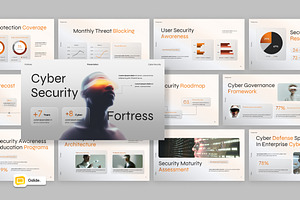 Cyber Security Google Slides, a Presentation Template by Loin Studio