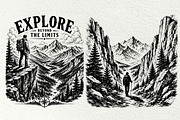 Hiking Scenes Adventure Graphics, a Sport Illustration by DENIDigitalArtSudio (Thumbnail 3 of 7)