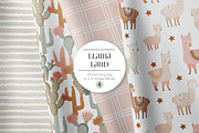 Llama Land Kids Pattern Collection, a Pattern Graphic by PROTEA Watercolor Studio (Thumbnail 1 of 9)