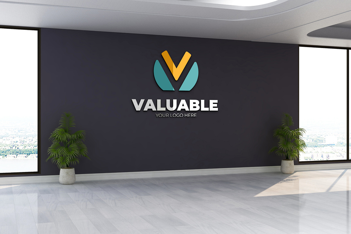 PSD Office Scene 3D Wall Mockup, a Product Mockup by Ayy (Photo 11 of 15)