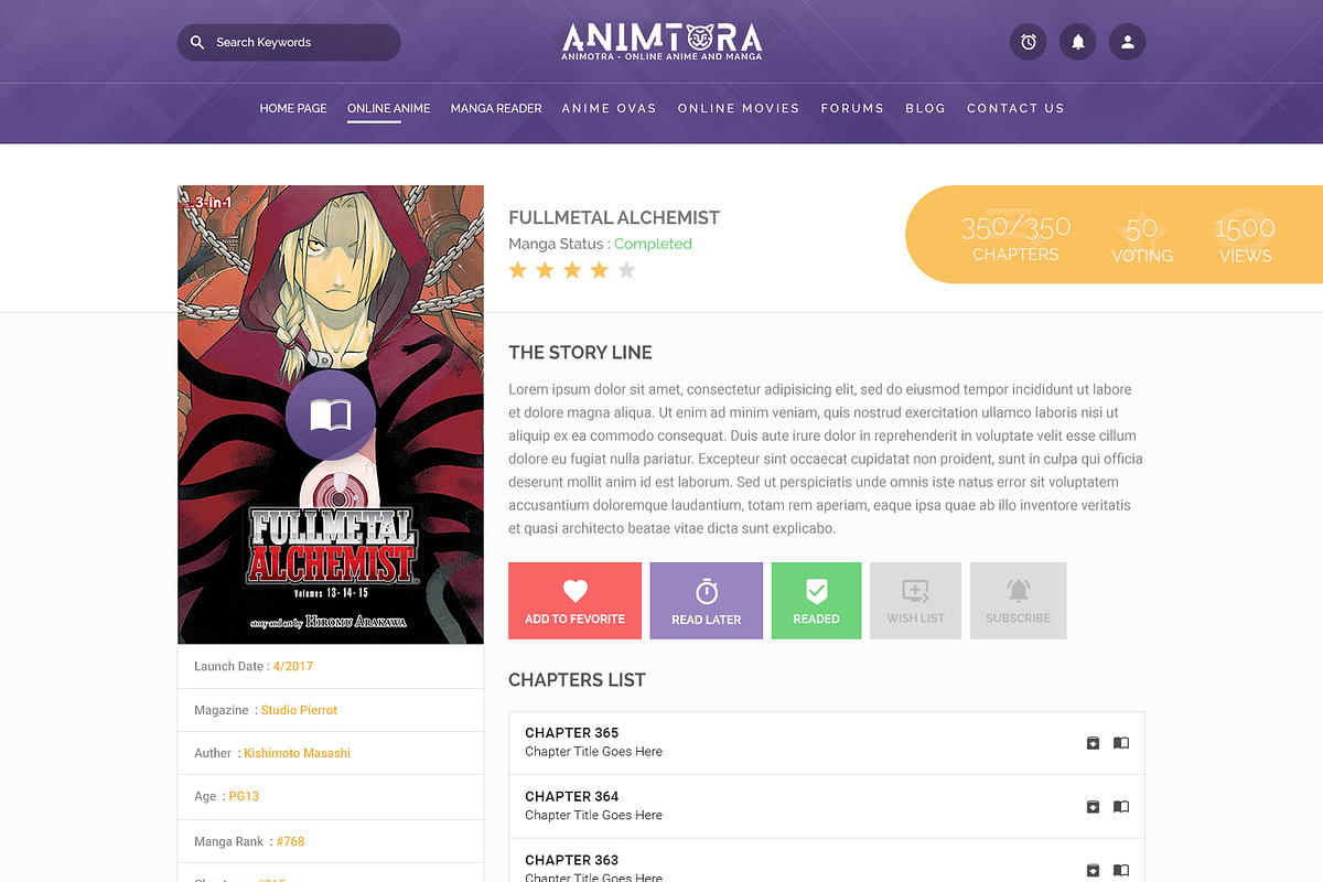 Animotra - Online Anime HTML+PSD, a Templates & Theme by Phenix Themes (Photo 5 of 15)