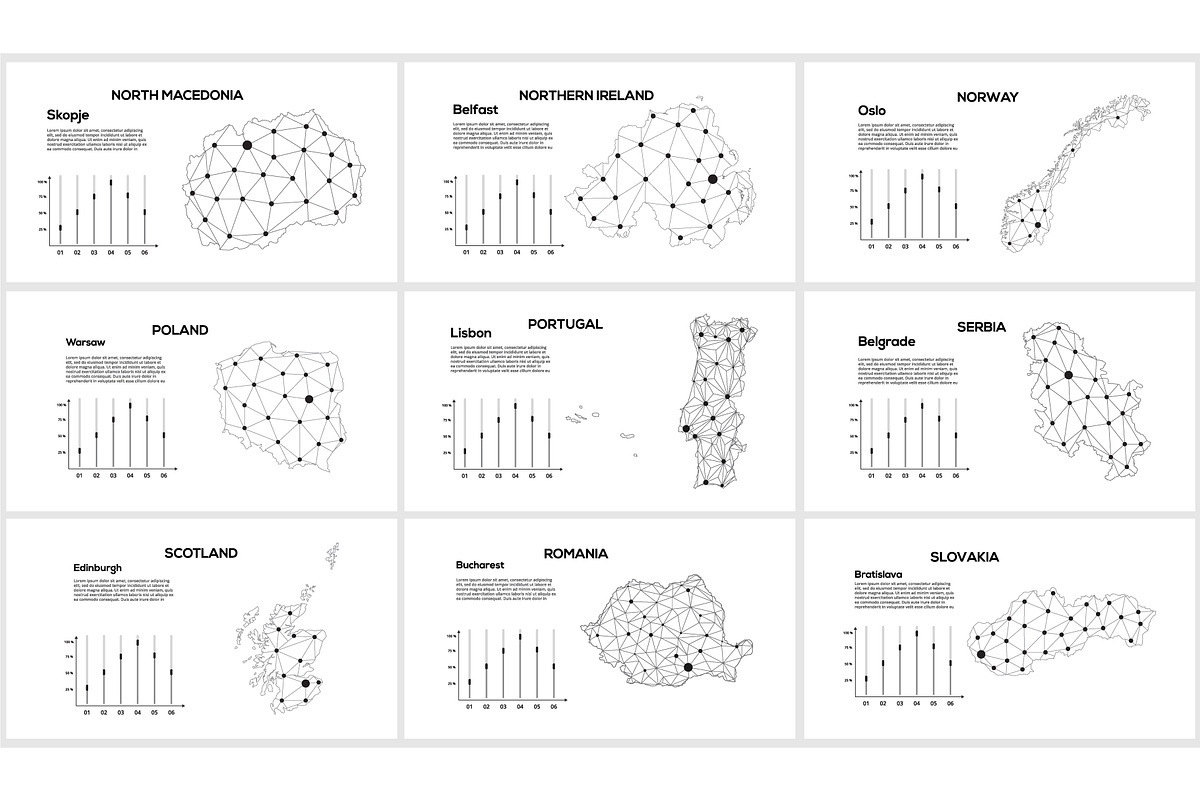 Maps line Presentation Template, a Presentation Template by Infographics project (Photo 15 of 21)