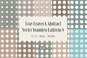 GrayLeaves Seamless Patterns8, a Pattern Graphic by ARTOZEN DIGITAL