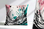 Ink Plash Teal and Pink, a Decorative Illustration by Sharon Schwalbe (Thumbnail 1 of 2)