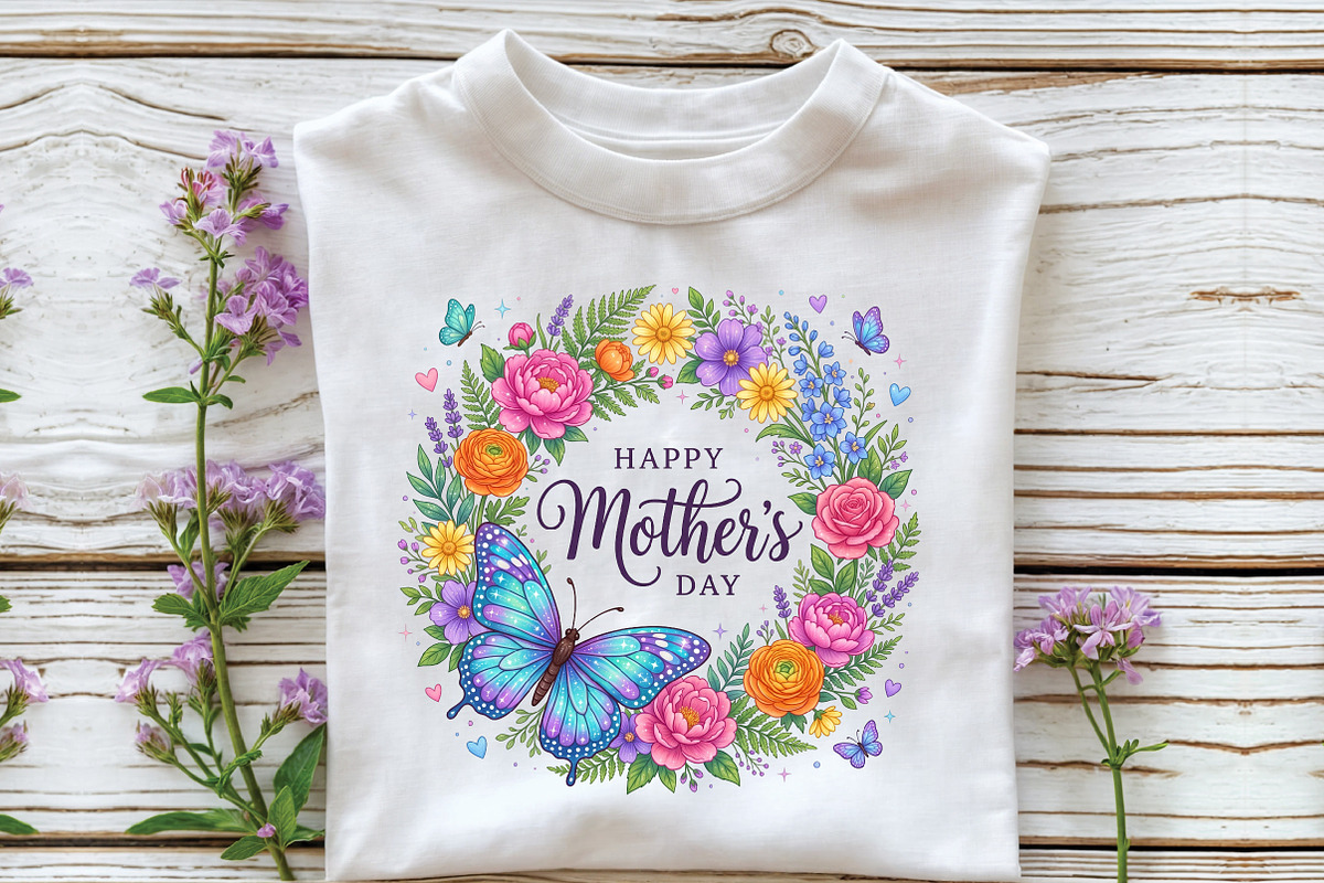Happy Mother's Day Floral PNG, an Animal Illustration by CraftArtStudio (Photo 2 of 4)