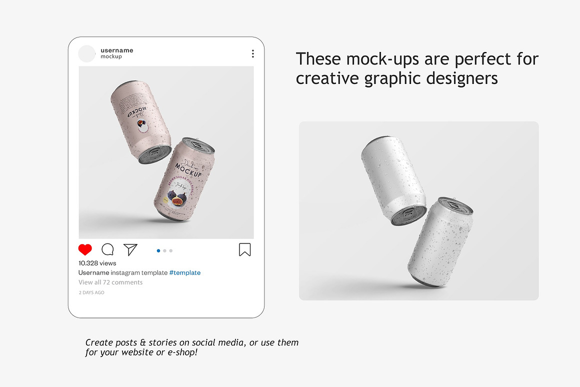Drink Can Mockups, a Packaging Mockup by Tahtagraphic (Photo 7 of 9)