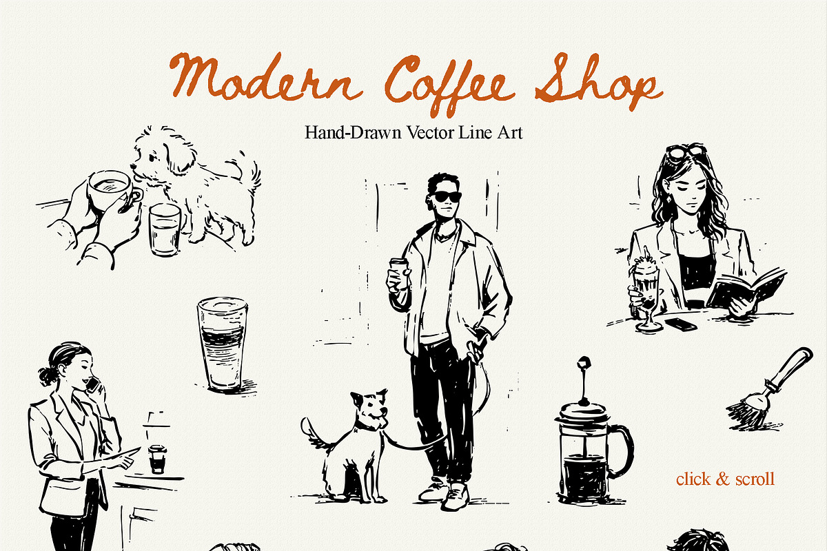 Modern Coffee Shop Clipart, an Object Illustration by divanovskaya_nv (Photo 5 of 16)