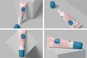Lip Balm Soft Squeeze Tube Mockups, a Product Mockup by megostudi0