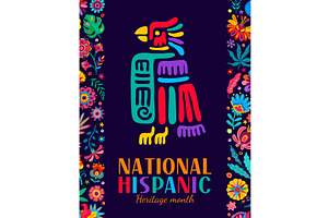 Aztec eagle bird totem, a Seasonal Illustration by Vector Tradition