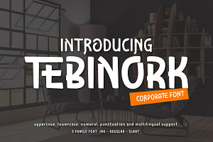 Tebinork - Corporate Display Font, a Handwritten Font by trabaskriya