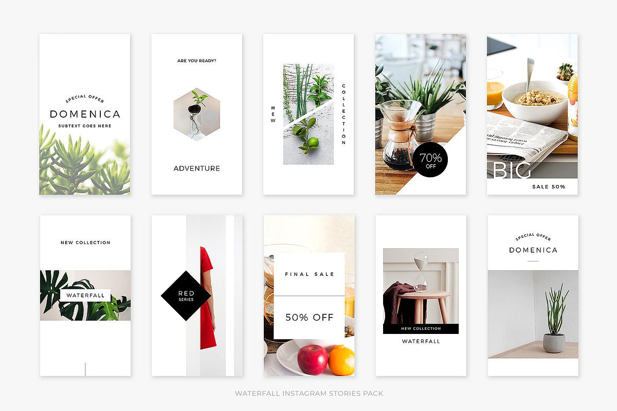 Light Instagram Stories Bundle, a Social Media Template by Swiss_cube (Photo 6 of 10)