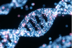 A DNA strand interacting with a gene, a Technology Photo by ZinetroN