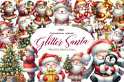 Glitter Christmas Santa Claus, an Illustration by CreationArt (Thumbnail 1 of 5)