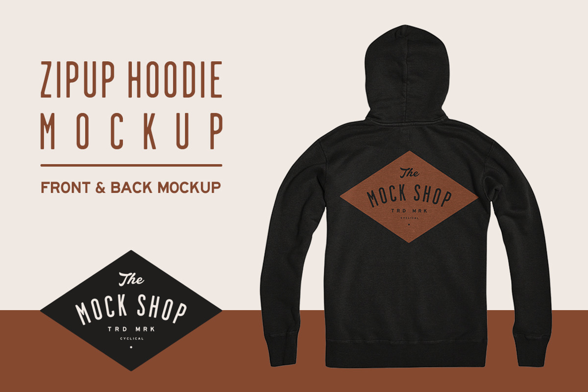 Zipup Hoodie Mockup, a Hoody Mockup by The Mock Shop (Photo 2 of 2)