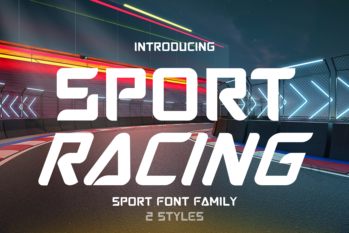 Sport Racing is Sport font, a Sans Serif Font by Brown Cupple (Photo 1 of 8)