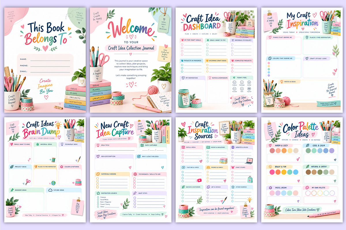 Craft Idea Collection Journal | Craf, a Stationery Template by Mustafiz (Photo 2 of 4)