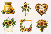 Sunflower Mothers Day Clipart Bundle, an Illustration by CreationArt (Thumbnail 4 of 5)