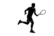 A dynamic Tennis Player Silhouettes, an Illustration by Amazin_art (Thumbnail 10 of 31)