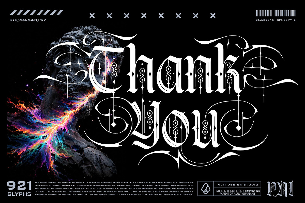 Kraken Gothic Typeface, a Blackletter Font by alit design (Photo 20 of 20)