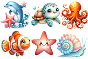 Undersea watercolor clipart, an Illustration by Designworld (Thumbnail 4 of 5)