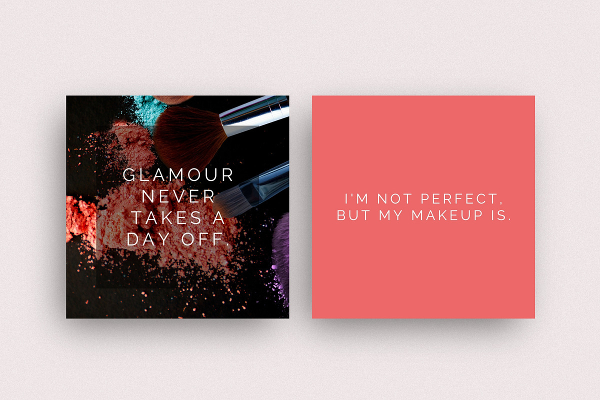 Makeup Beauty Quote Templates Canva, a Social Media Template by DeeBeeDesign (Photo 4 of 9)